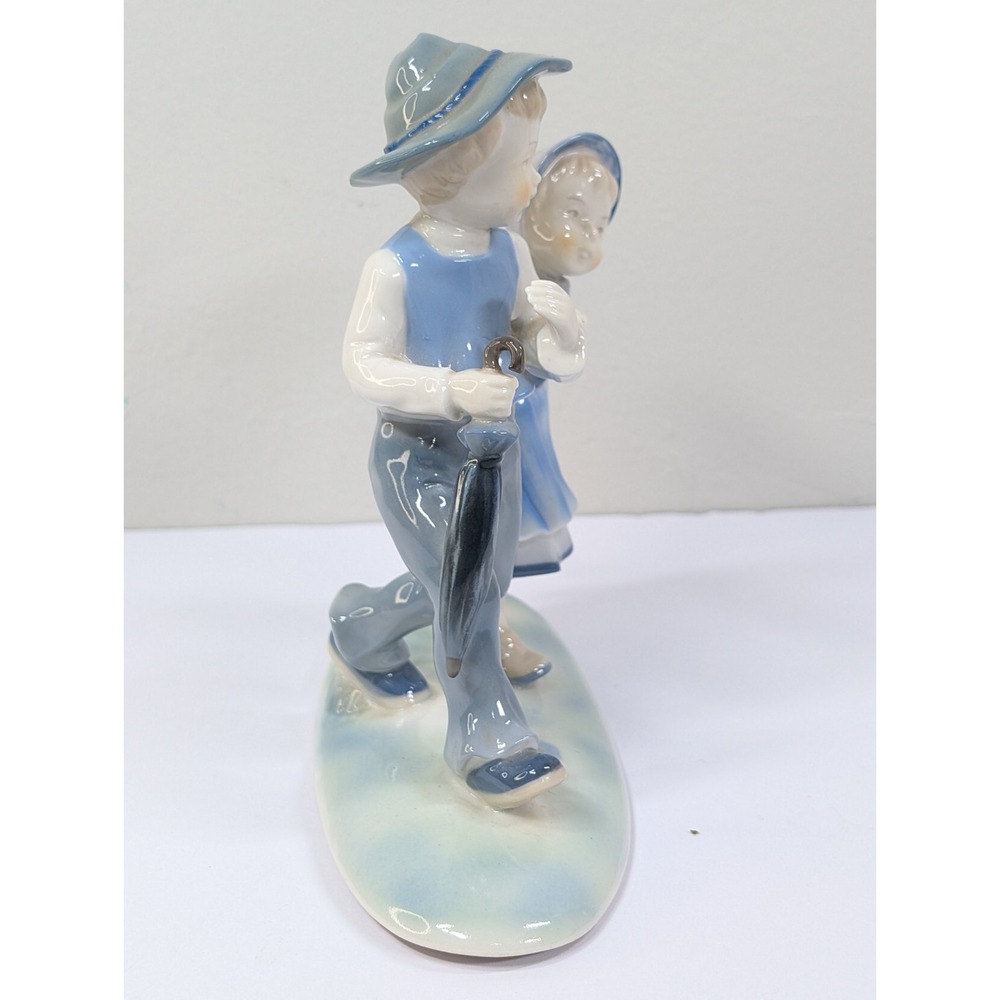 Kunstporzellan Ilmenau GDR Porcelain Figurine Boy Girl Vintage